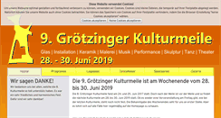 Desktop Screenshot of kulturmeile-groetzingen.de